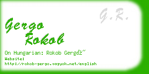 gergo rokob business card